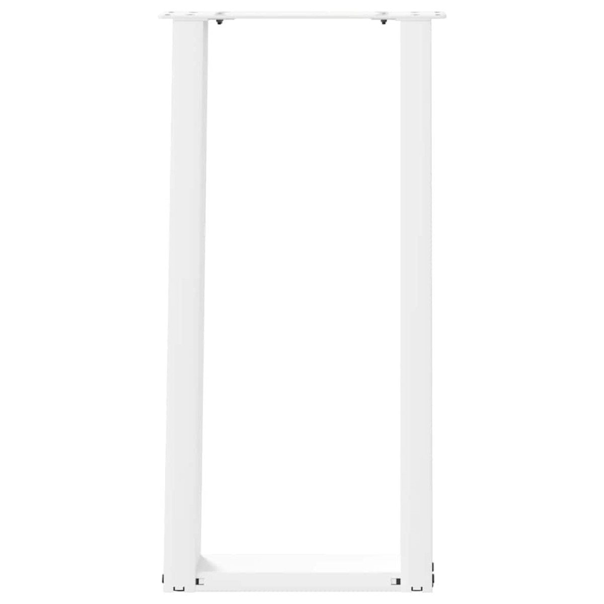vidaXL Πόδια Κονσόλας σε Σχήμα U 2 τεμ. Λευκά 28x(72-73) εκ. Ατσάλι
