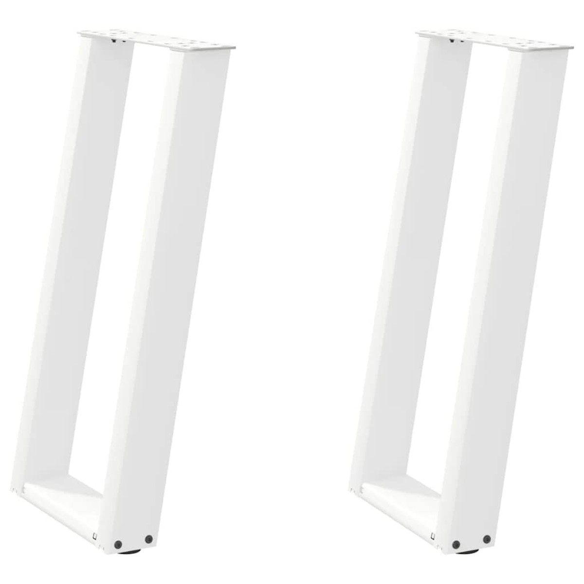 vidaXL Πόδια Κονσόλας σε Σχήμα U 2 τεμ. Λευκά 38x(72-73) εκ. Ατσάλι