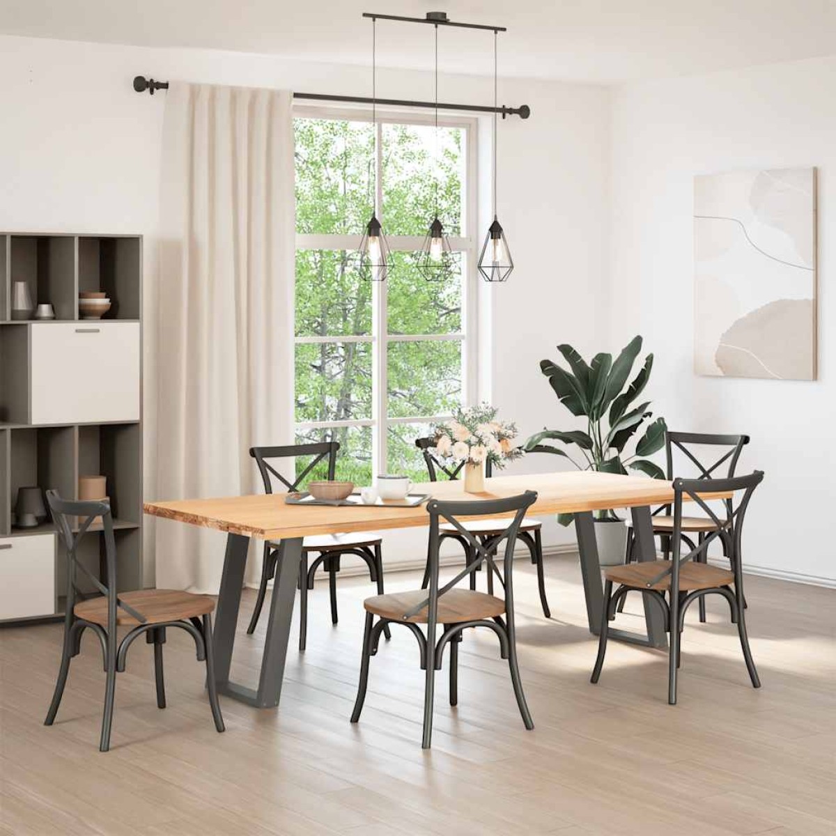 vidaXL Πόδια Τραπεζαρίας σε Σχήμα U 2 τεμ. Ανθρακί 60x(72-73) εκ. Ατσάλι