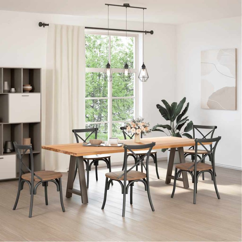 vidaXL Πόδια Τραπεζαρίας Σχήματος Α 2 τεμ. 50x(72-73) εκ. Ατσάλι