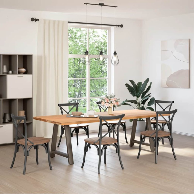 vidaXL Πόδια Τραπεζαρίας Σχήματος Α 2 τεμ. 70x(72-73) εκ. Ατσάλι