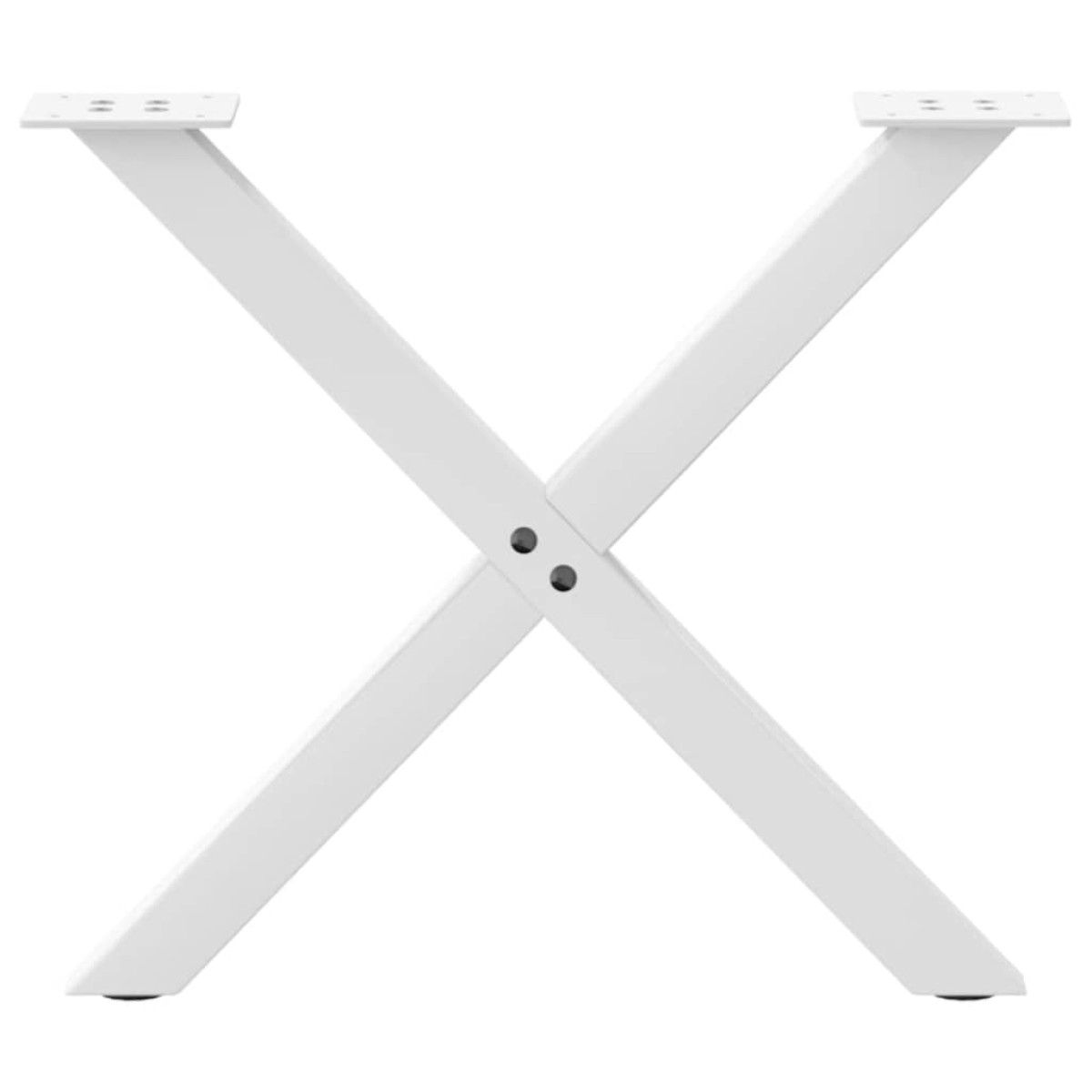 vidaXL Πόδια Τραπεζιού Σαλονιού σε Σχήμα Χ, 2 τεμ. Λευκά 60x(42-43) εκ. Ατσάλι