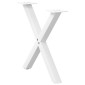 vidaXL Πόδια Τραπεζιού Σαλονιού σε Σχήμα Χ, 2 τεμ. Λευκά 60x(42-43) εκ. Ατσάλι