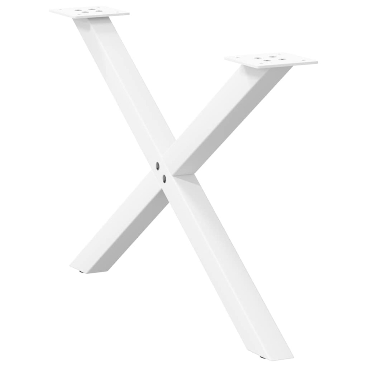 vidaXL Πόδια Τραπεζιού Σαλονιού σε Σχήμα Χ, 2 τεμ. Λευκά 70x(42-43) εκ. Ατσάλι