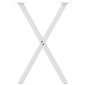 vidaXL Πόδια Τραπεζαρίας σε Σχήμα Χ, 2 τεμ. Λευκά 50x(72-73) εκ. Ατσάλι