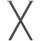 vidaXL Πόδια Τραπεζαρίας σε Σχήμα Χ 2 τεμ. Ανθρακί 50x(72-73) εκ. Ατσάλι