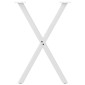 vidaXL Πόδια Τραπεζαρίας σε Σχήμα Χ, 2 τεμ. Λευκά 57x(72-73) εκ. Ατσάλι