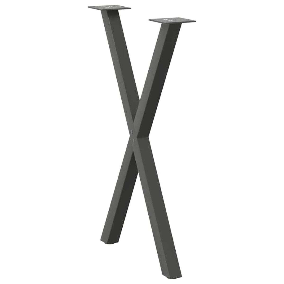 vidaXL Πόδια Τραπεζαρίας σε Σχήμα Χ, 2 τεμ. Ανθρακί 57x(72-73) εκ. Ατσάλι