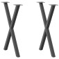 vidaXL Πόδια Τραπεζαρίας σε Σχήμα Χ, 2 τεμ. Ανθρακί 57x(72-73) εκ. Ατσάλι