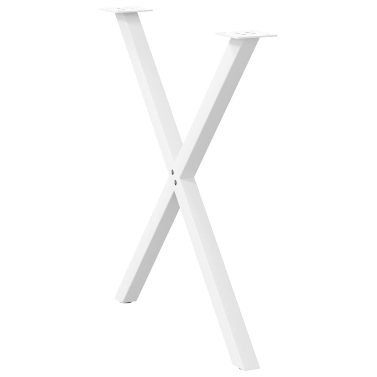 vidaXL Πόδια Τραπεζαρίας σε Σχήμα Χ, 2 τεμ. Λευκά 80x(72-73) εκ. Ατσάλι
