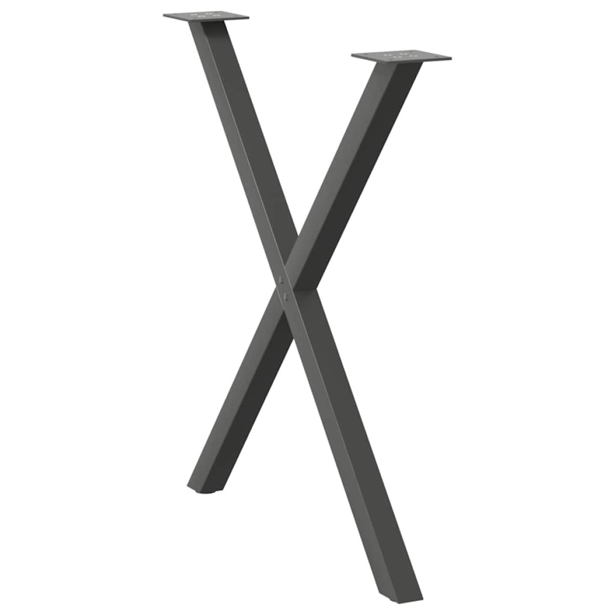 vidaXL Πόδια Τραπεζαρίας σε Σχήμα Χ 2 τεμ. Ανθρακί 80x(72-73) εκ. Ατσάλι
