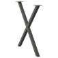 vidaXL Πόδια Τραπεζαρίας σε Σχήμα Χ 2 τεμ. Ανθρακί 80x(72-73) εκ. Ατσάλι