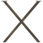 vidaXL Πόδια Τραπεζαρίας σε Σχήμα Χ, 2 τεμ. από Φυσικό Ατσάλι 80x(72-73) εκ. Ατσάλι