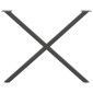 vidaXL Πόδια Τραπεζαρίας σε Σχήμα Χ, 2 τεμ. Ανθρακί 90x(72-73) εκ. Ατσάλι