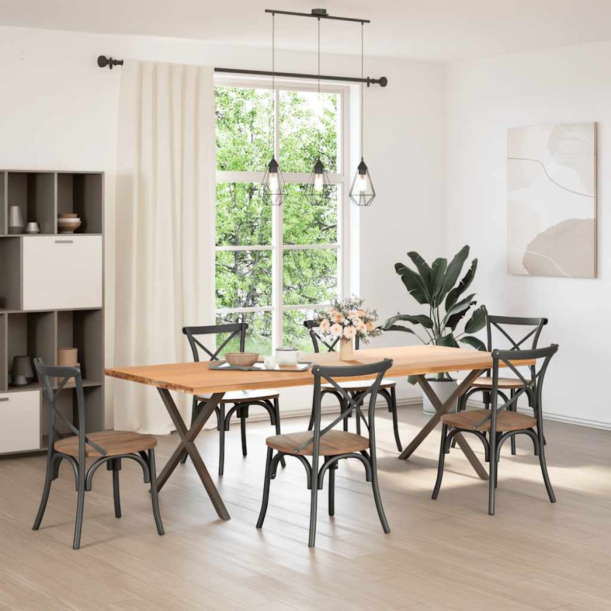 vidaXL Πόδια Τραπεζαρίας σε Σχήμα Χ, 2 τεμ. από Φυσικό Ατσάλι 90x(72-73) εκ. Ατσάλι