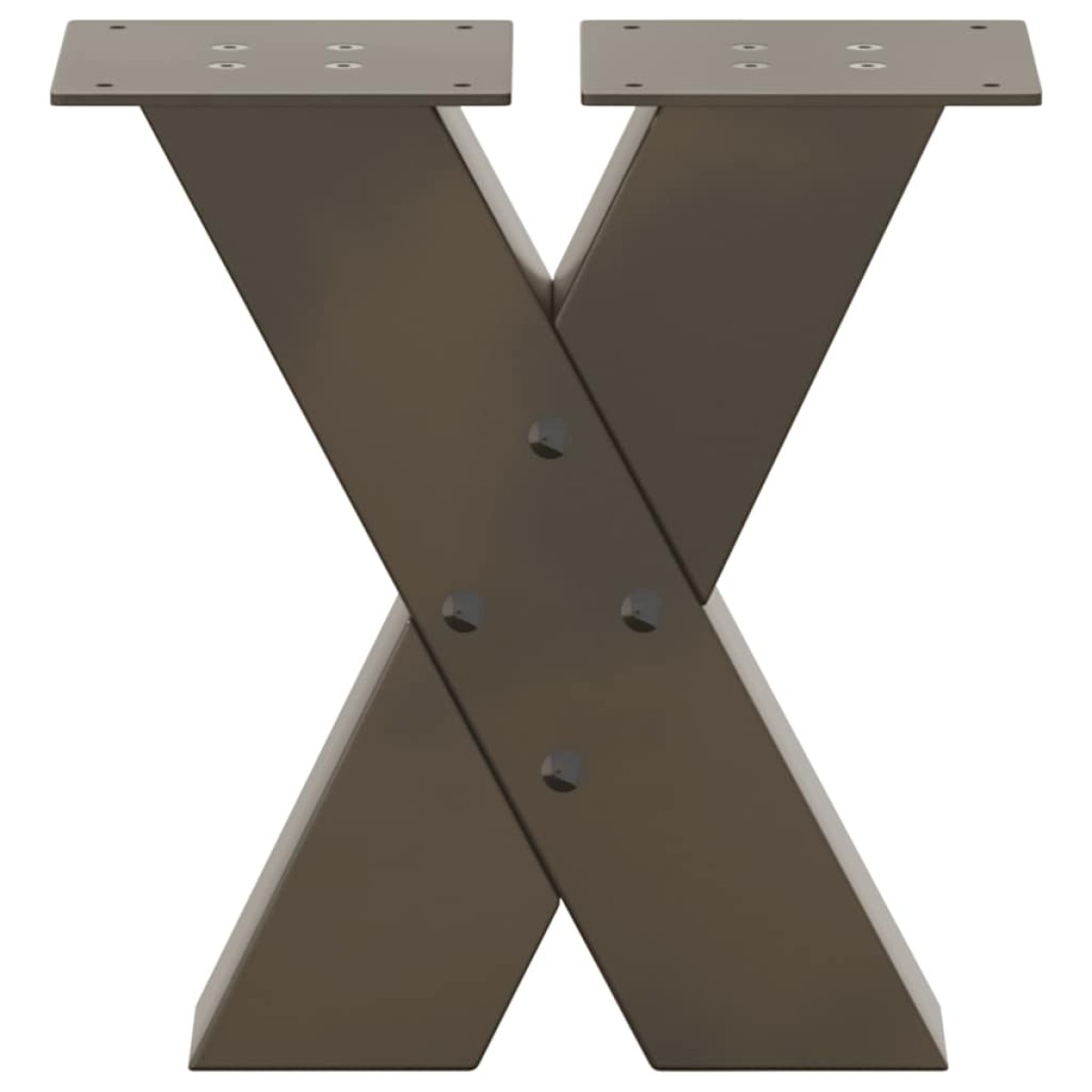 vidaXL Πόδια Τραπεζιού Σαλονιού σε Σχήμα Χ, 2 τεμ. από Φυσικό Ατσάλι 30x(30-31) εκ. Ατσάλι
