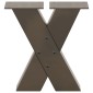 vidaXL Πόδια Τραπεζιού Σαλονιού σε Σχήμα Χ, 2 τεμ. από Φυσικό Ατσάλι 30x(30-31) εκ. Ατσάλι