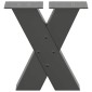 vidaXL Πόδια Τραπεζιού Σαλονιού σε Σχήμα Χ, 2 τεμ. Ανθρακί 40x(30-31) εκ. Ατσάλι