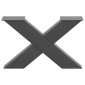 vidaXL Πόδια Τραπεζιού Σαλονιού σε Σχήμα Χ, 2 τεμ. Ανθρακί 50x(30-31) εκ. Ατσάλι