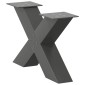 vidaXL Πόδια Τραπεζιού Σαλονιού σε Σχήμα Χ, 2 τεμ. Ανθρακί 60x(30-31) εκ. Ατσάλι
