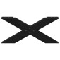 vidaXL Πόδια Τραπεζιού Σαλονιού σε Σχήμα Χ, 2 τεμ. Μαύρο, Ατσάλι 70x(30-31) εκ.