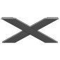 vidaXL Πόδια Τραπεζιού Σαλονιού σε Σχήμα Χ 2 τεμ. Ανθρακί 70x(30-31) εκ. Ατσάλι