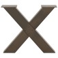 vidaXL Πόδια Τραπεζιού Σαλονιού σε Σχήμα Χ, 2 τεμ. από Φυσικό Ατσάλι 50x(42-43) εκ. Ατσάλι