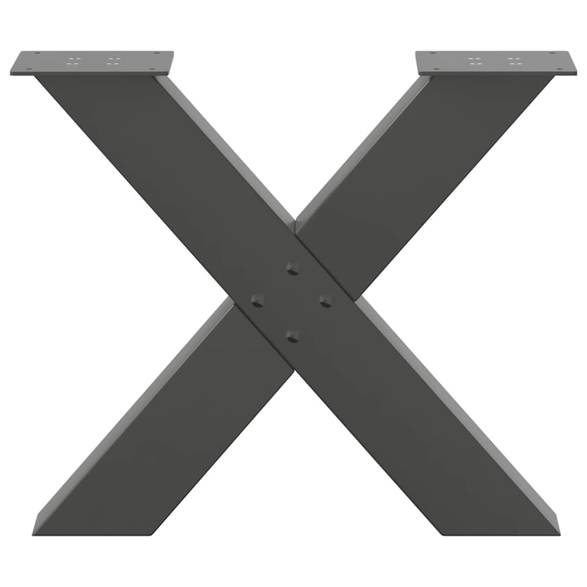 vidaXL Πόδια Τραπεζιού Σαλονιού σε Σχήμα Χ, 2 τεμ. Ανθρακί 60x(42-43) εκ. Ατσάλι