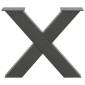 vidaXL Πόδια Τραπεζιού Σαλονιού σε Σχήμα Χ, 2 τεμ. Ανθρακί 60x(42-43) εκ. Ατσάλι
