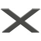 vidaXL Πόδια Τραπεζιού Σαλονιού σε Σχήμα Χ, 2 τεμ. Ανθρακί 70x(42-43) εκ. Ατσάλι