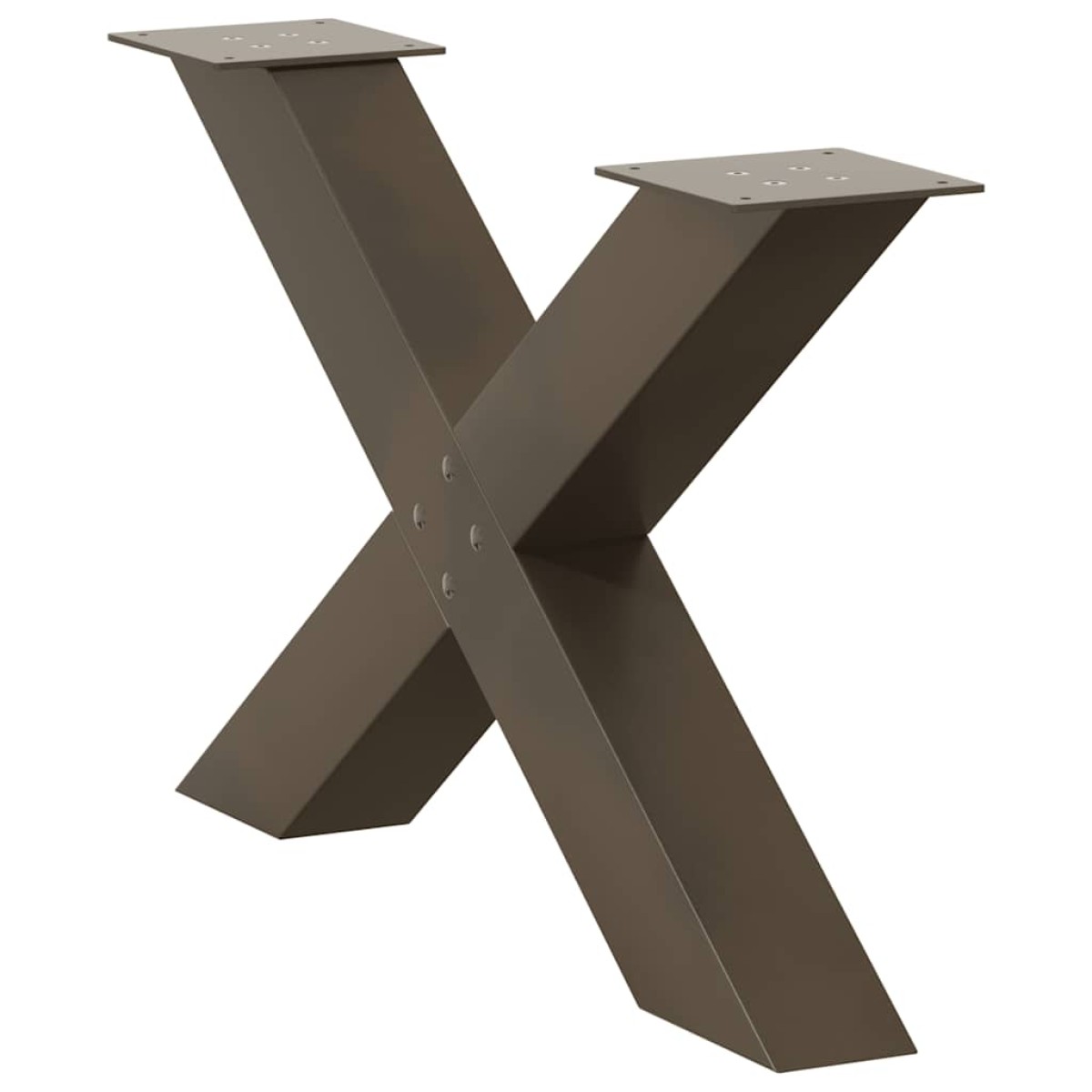 vidaXL Πόδια Τραπεζιού Σαλονιού σε Σχήμα Χ, 2 τεμ. από Φυσικό Ατσάλι 70x(42-43) εκ. Ατσάλι