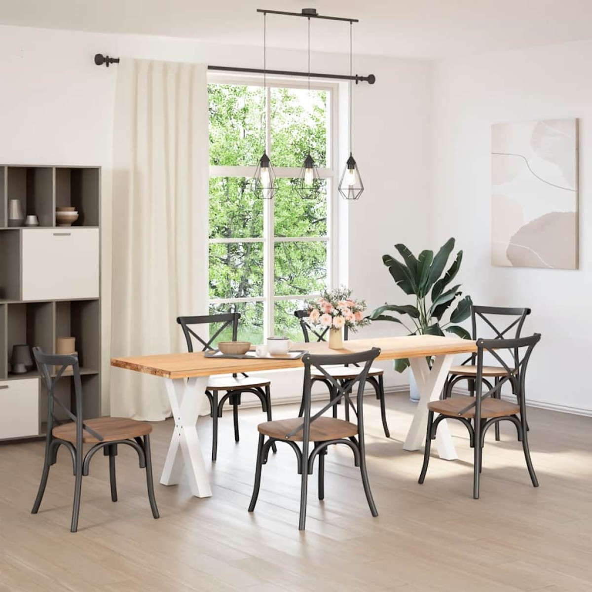 vidaXL Πόδια Τραπεζαρίας σε Σχήμα Χ, 2 τεμ. Λευκά 50x(72-73) εκ. Ατσάλι