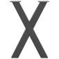 vidaXL Πόδια Τραπεζαρίας σε Σχήμα Χ 2 τεμ. Ανθρακί 50x(72-73) εκ. Ατσάλι