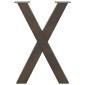 vidaXL Πόδια Τραπεζαρίας σε Σχήμα Χ, 2 τεμ. από Φυσικό Ατσάλι 50x(72-73) εκ. Ατσάλι