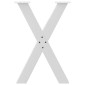 vidaXL Πόδια Τραπεζαρίας σε Σχήμα Χ, 2 τεμ. Λευκά 60x(72-73) εκ. Ατσάλι