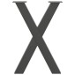 vidaXL Πόδια Τραπεζαρίας σε Σχήμα Χ, 2 τεμ. Ανθρακί 60x(72-73) εκ. Ατσάλι