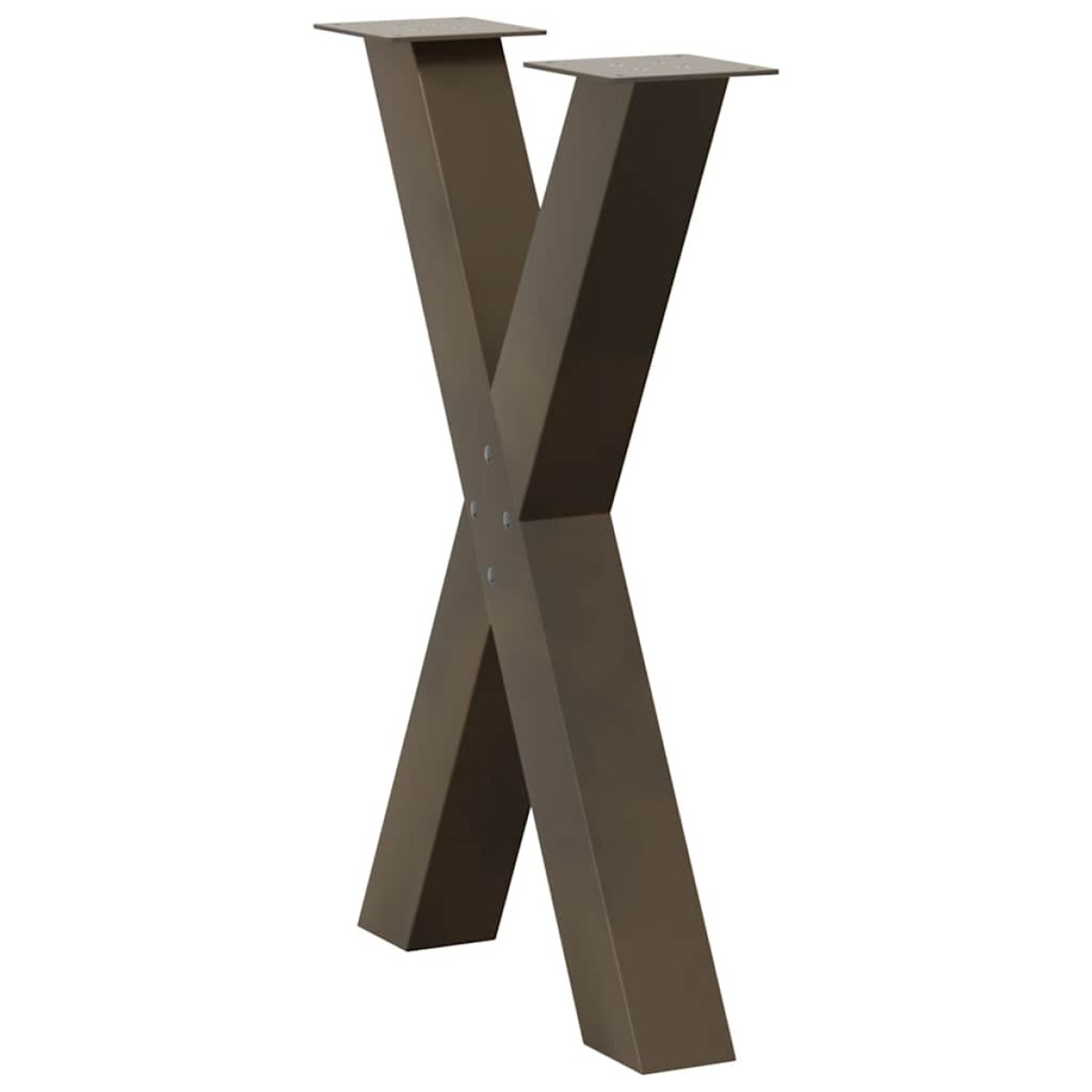 vidaXL Πόδια Τραπεζαρίας σε Σχήμα Χ, 2 τεμ. από Φυσικό Ατσάλι 60x(72-73) εκ. Ατσάλι