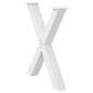 vidaXL Πόδια Τραπεζαρίας σε Σχήμα Χ, 2 τεμ. Λευκά 70x(72-73) εκ. Ατσάλι