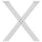 vidaXL Πόδια Τραπεζαρίας σε Σχήμα Χ, 2 τεμ. Λευκά 70x(72-73) εκ. Ατσάλι