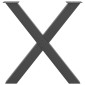 vidaXL Πόδια Τραπεζαρίας σε Σχήμα Χ 2 τεμ. Ανθρακί 70x(72-73) εκ. Ατσάλι
