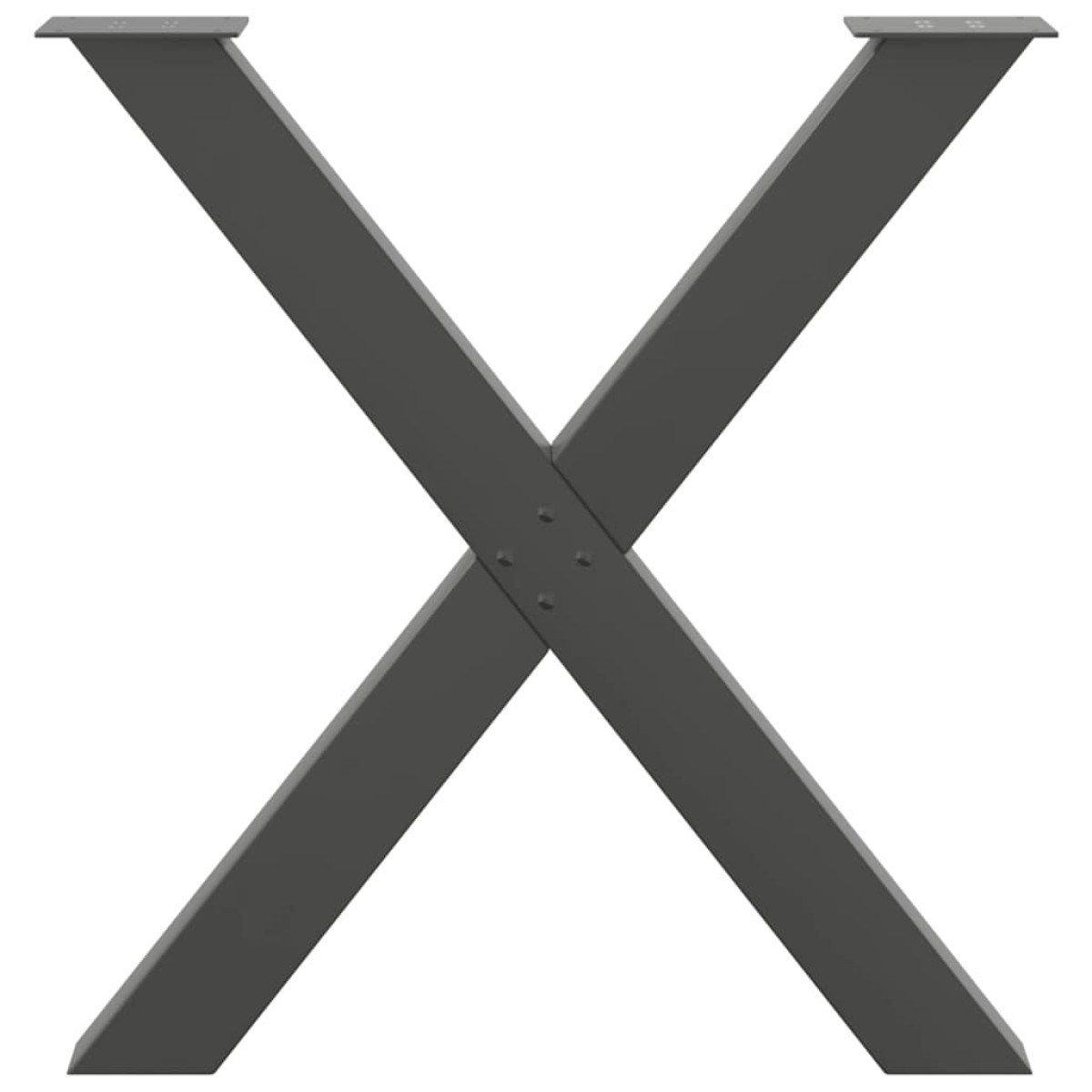 vidaXL Πόδια Τραπεζαρίας σε Σχήμα Χ 2 τεμ. Ανθρακί 80x(72-73) εκ. Ατσάλι