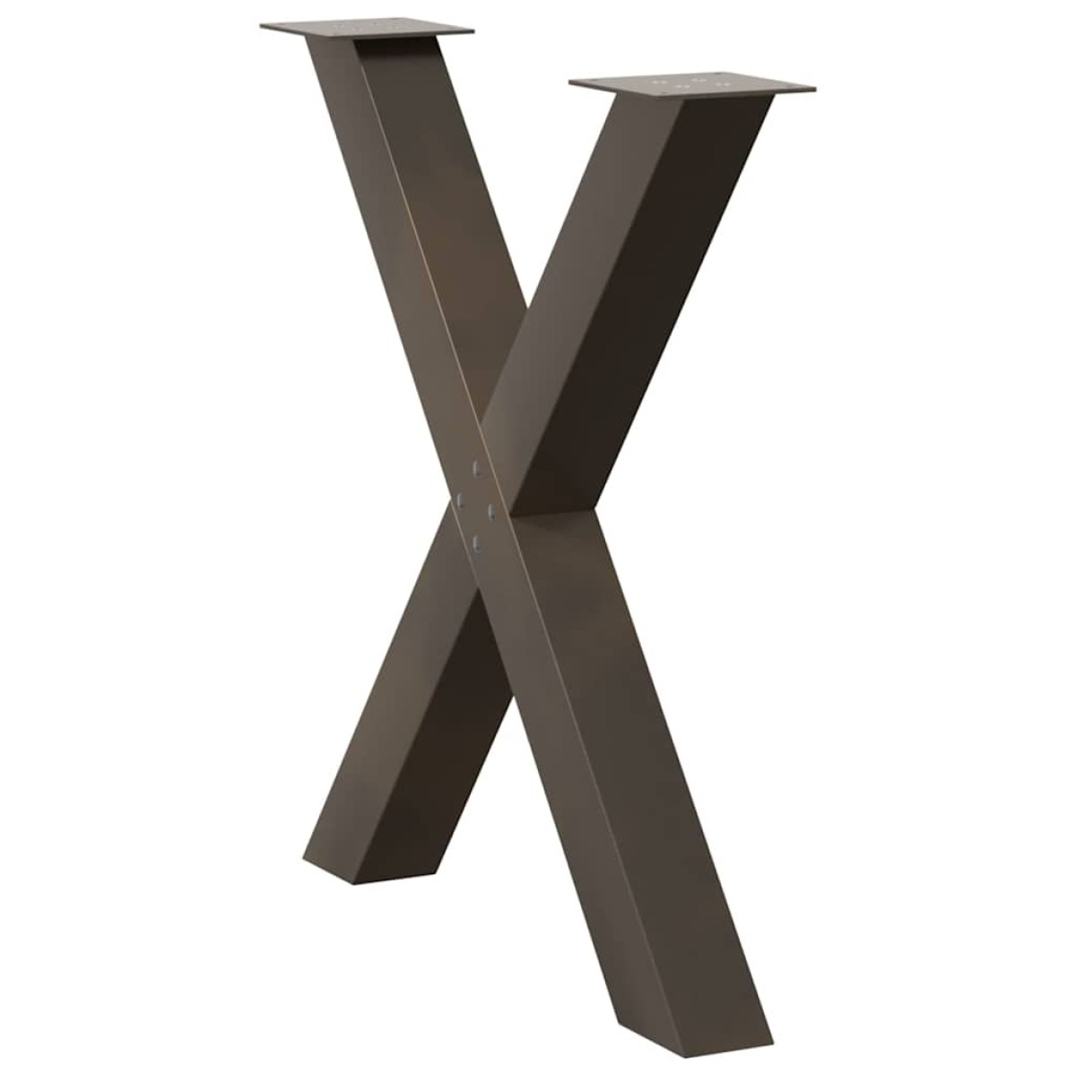 vidaXL Πόδια Τραπεζαρίας σε Σχήμα Χ, 2 τεμ. από Φυσικό Ατσάλι 80x(72-73) εκ. Ατσάλι