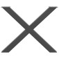 vidaXL Πόδια Τραπεζαρίας σε Σχήμα Χ, 2 τεμ. Ανθρακί 90x(72-73) εκ. Ατσάλι