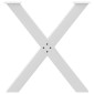 vidaXL Πόδια Τραπεζαρίας σε Σχήμα Χ 3 τεμ. Λευκά 70x(72-73) εκ. Ατσάλι