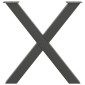 vidaXL Πόδια Τραπεζαρίας σε Σχήμα Χ 3 τεμ. Ανθρακί 70x(72-73) εκ. Ατσάλι