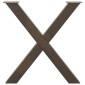 vidaXL Πόδια Τραπεζαρίας σε Σχήμα Χ 3 τεμ. από Φυσικό Ατσάλι 70x(72-73) εκ. Ατσάλι