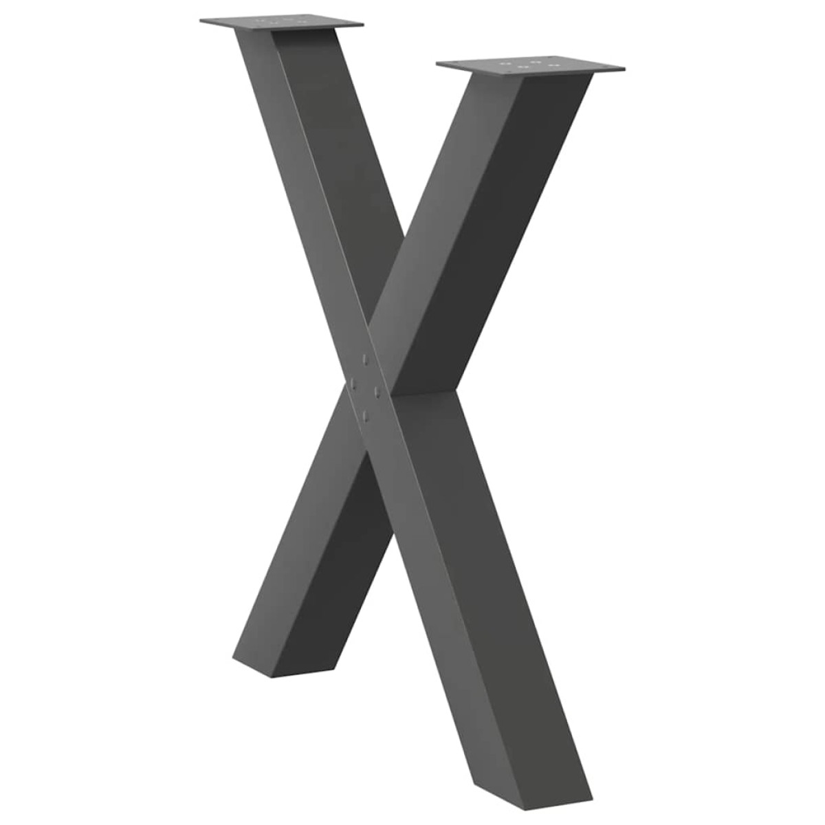 vidaXL Πόδια Τραπεζαρίας σε Σχήμα Χ 3 τεμ. Ανθρακί 80x(72-73) εκ. Ατσάλι