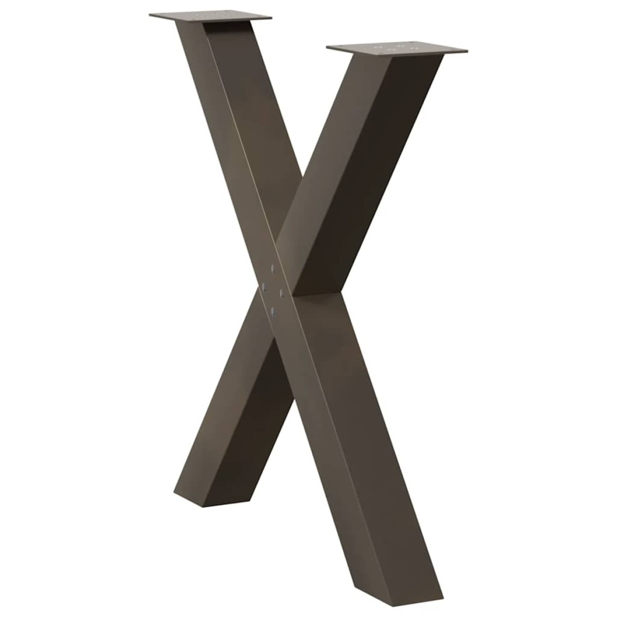 vidaXL Πόδια Τραπεζαρίας σε Σχήμα Χ 3 τεμ. από Φυσικό Ατσάλι 80x(72-73) εκ. Ατσάλι