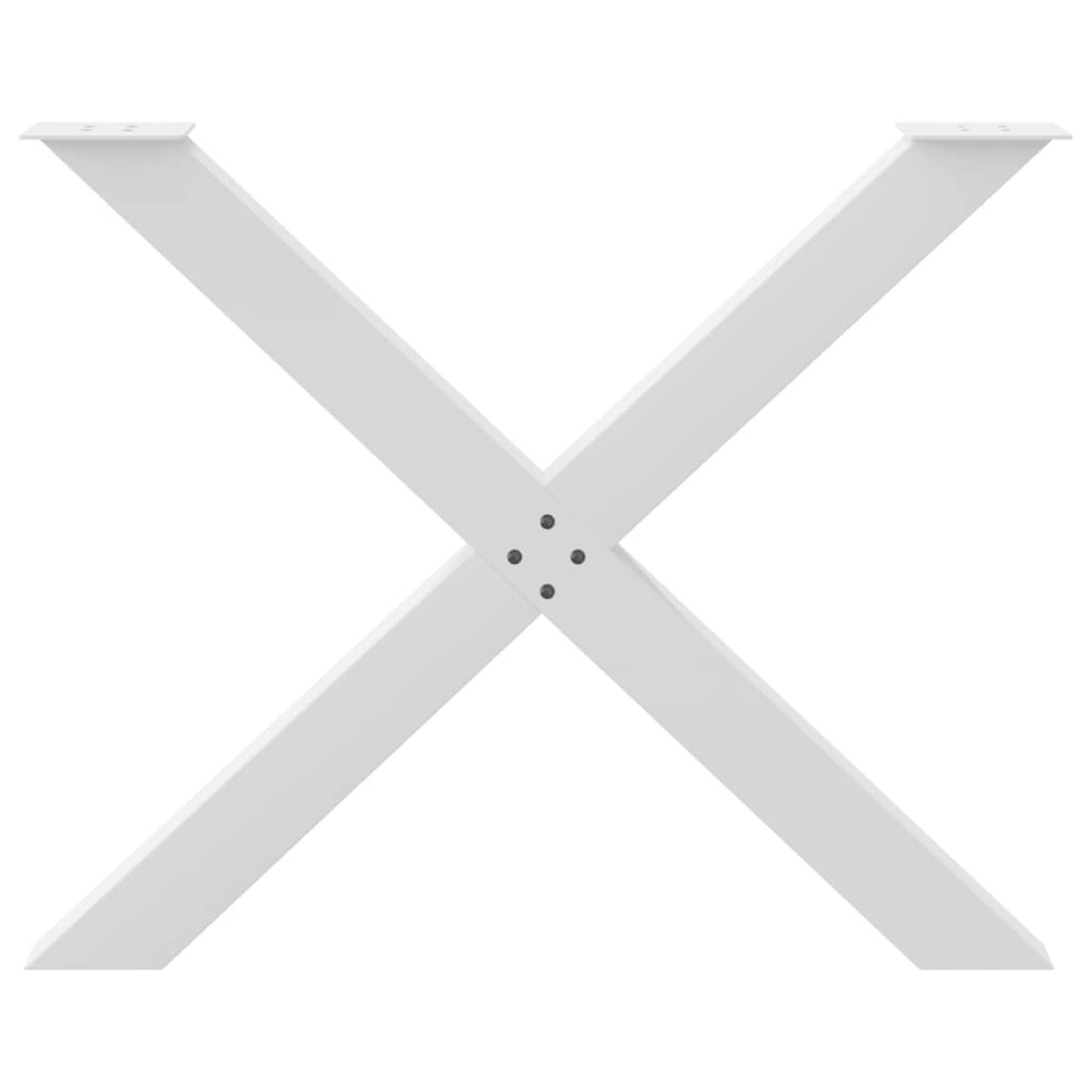 vidaXL Πόδια Τραπεζαρίας σε Σχήμα Χ 3 τεμ. Λευκά 90x(72-73) εκ. Ατσάλι