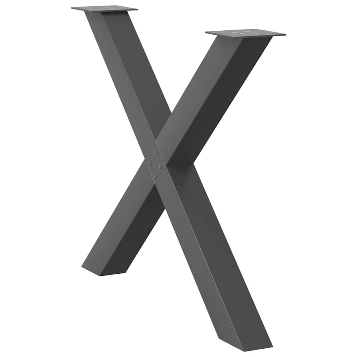 vidaXL Πόδια Τραπεζαρίας σε Σχήμα Χ 3 τεμ. Ανθρακί 90x(72-73) εκ. Ατσάλι